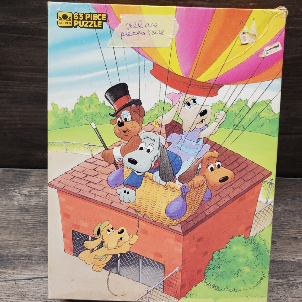 Pound Puppy Complete 63pc Jigsaw Puzzle‎ by Golden Vintage 1986 Tonka